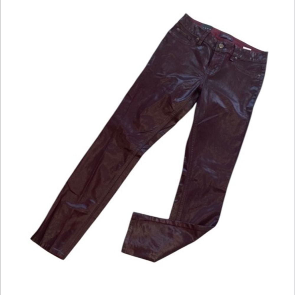 Level 99 mid rise coated skinny jeans size 26